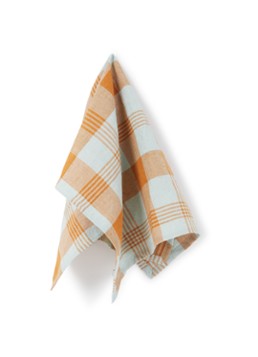 HKliving Vida theedoek in linnenblend 50 x 70 cm Oranjebruin - Deal