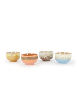 HKliving Seabreeze kom 13,5 cm set van 4 Multicolor - Deal