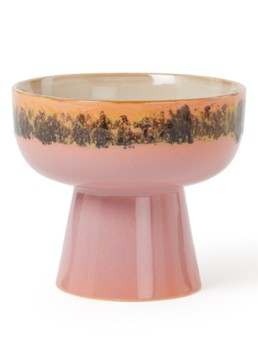 HKliving 70's Lush tapasschaaltje op voet 12,5 cm Multicolor - Deal