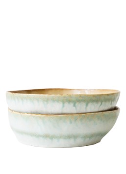HKliving Pasta kom 19,5 cm set van 2 Lichtblauw - Deal