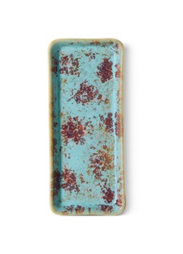 HKliving 70s Ceramics Patina serveerschaal 7,7 x 18 cm Multicolor - Deal