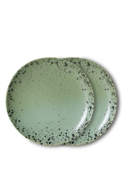 HKliving 70s Ceramics gebaksbordje 17,5 cm set van 2 Groen - Deal