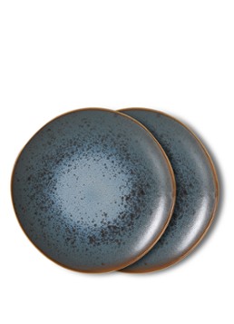 HKliving 70s Ceramics gebaksbordje 17,5 cm set van 2 Blauw - Deal