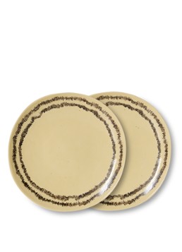 HKliving 70s Ceramics ontbijtbord 22 cm set van 2 Geel - Deal