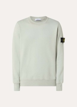 Stone Island Heren S0051 sweater met logo in de kleur Lindegroen, maat: XS