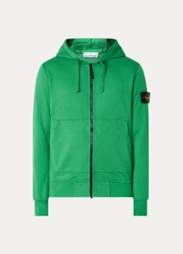 Stone Island Heren S0051 sweatvest met capuchon en logo in de kleur Groen, maat: L