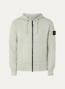 Stone Island Heren S0051 sweatvest met capuchon en logo in de kleur Lindegroen, maat: XS
