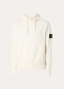 Stone Island Heren 08514 Felpa sweatvest met logo in de kleur Creme, maat: M