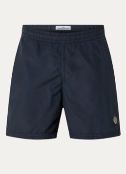 Stone Island Heren Zwemshorts met logo en steekzakken in de kleur Donkerblauw, maat: M