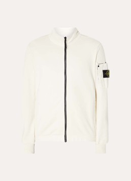 Stone Island Heren S0410 sweater met opgestikte zak en logoborduring in de kleur Creme, maat: M
