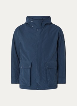 Stone Island Heren S0F33 Jack met capuchon en logo in de kleur Indigo, maat: L