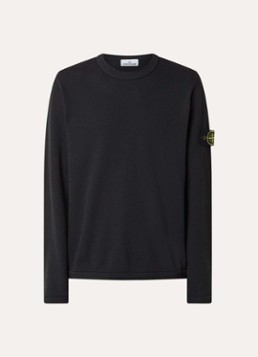 Stone Island Heren S0297 sweater met logo in de kleur Zwart, maat: M