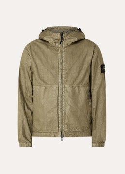 Stone Island Heren S0069 Jack met capuchon en ritszakken in de kleur Mosgroen, maat: M