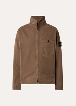 Stone Island Heren S0184 spijkerjas met borstzak en logo in de kleur Lichtbruin, maat: L