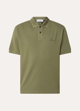 Stone Island Heren S0039 regular fit polo met logoborduring in de kleur Mosgroen, maat: XXL