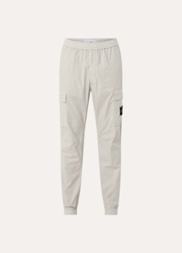 Stone Island Heren 93582 tapered fit cargobroek met steekzakken en logo in de kleur Grijs, maat: 33