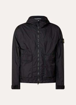 Stone Island Heren S0A21 Jack met capuchon en klepzakken in de kleur Zwart, maat: S