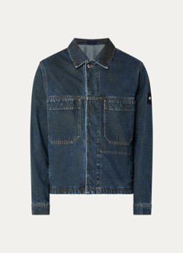 Stone Island Heren S0J40 spijkerjas met logo en verwassen effect in de kleur Indigo, maat: L