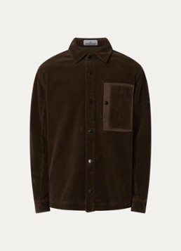 Stone Island Heren Regular fit overshirt van corduroy met borstzak in de kleur Bruin, maat: XL