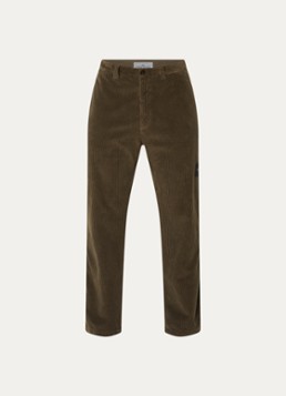 Stone Island Heren S0212 straight fit broek van corduroy in de kleur Donkerbruin, maat: 34