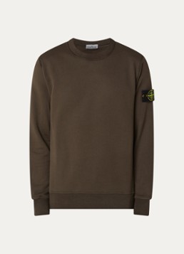 Stone Island Heren S0051 sweater met logo in de kleur Grijs, maat: S