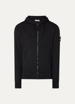 Stone Island Heren S0051 sweatvest met logo en capuchon in de kleur Zwart, maat: S