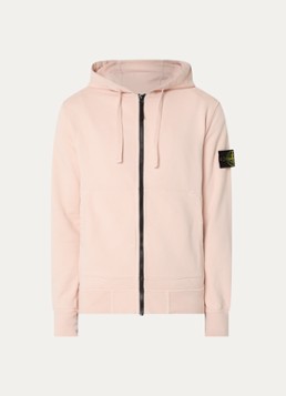 Stone Island Heren S0051 sweatvest met logo en capuchon in de kleur Roze, maat: M