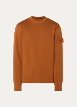 Stone Island Heren S0F15 sweater met logo in de kleur Roodbruin, maat: L