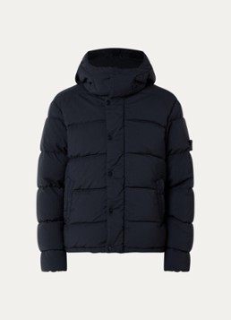 Stone Island Heren S0F52 puffer jack van scheerwol met donsvulling en afneembare capuchon in de kleur Donkerblauw, maat: L