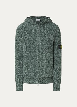 Stone Island Heren S0N16 hoodie van badstof in de kleur Donkergroen, maat: L