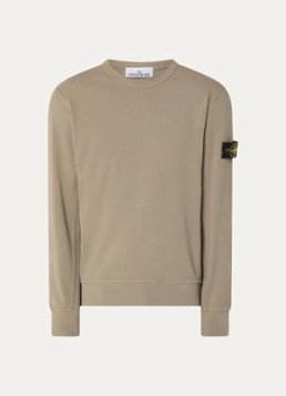 Stone Island Heren S0472 sweater met logo in de kleur Legergroen, maat: S