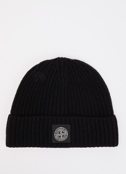 Stone Island Heren S00B4 muts van scheerwol in de kleur Zwart, maat: OS