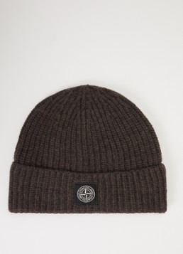 Stone Island Heren S00B4 muts van scheerwol in de kleur Donkerbruin, maat: OS