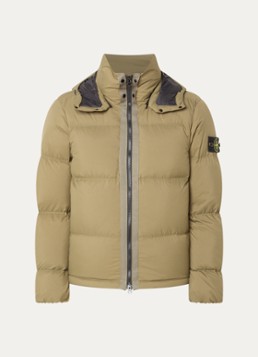 Stone Island Heren S0483 puffer jacket met donsvulling en afneembare capuchon in de kleur Mosgroen, maat: XXL