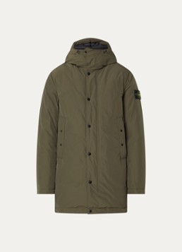 Stone Island Heren S0A26 gewatteerd jack met capuchon in de kleur Bronsgroen, maat: S