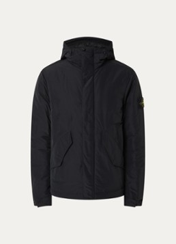 Stone Island Heren S0A26 gewatteerde parka met capuchon en steekzakken in de kleur Zwart, maat: M