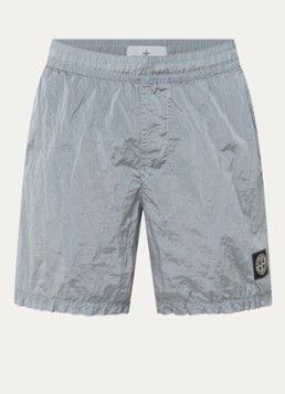 Stone Island Heren S0043 zwemshort met logo en steekzakken in de kleur Staalblauw, maat: M