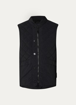 Stone Island Heren S00F6 gewatteerde bodywarmer met quilt patroon in de kleur Zwart, maat: M