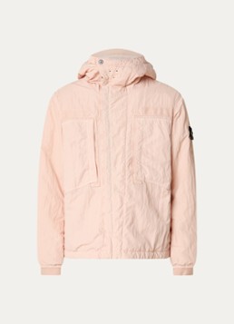 Stone Island Heren S0405 jack met capuchon en logo in de kleur Roze, maat: L