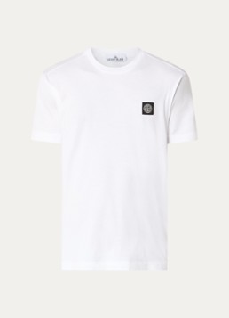 Stone Island Heren S0013 T-shirt met logo in de kleur Wit, maat: S