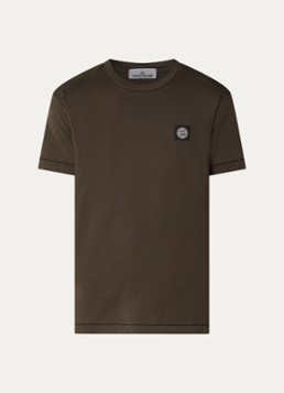Stone Island Heren S0013 T-shirt met logo in de kleur Grijs, maat: S