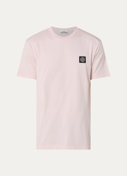 Stone Island Heren S0013 T-shirt met logo in de kleur Roze, maat: S