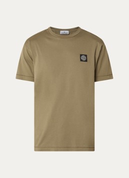 Stone Island Heren S0013 T-shirt met logo in de kleur Legergroen, maat: S