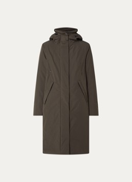 Krakatau Dames Gaia gewatteerde parka met capuchon in de kleur Bruin, maat: S