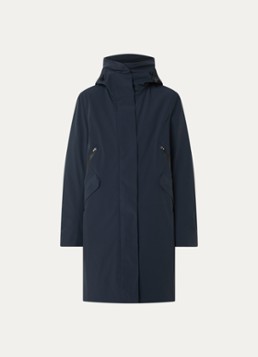 Krakatau Dames Mercury gewatteerde jas met capuchon in de kleur Donkerblauw, maat: XL