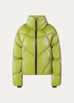 Krakatau Dames Nebula pufferjack met quilt patroon en steekzakken in de kleur Lime, maat: M