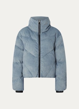 Krakatau Dames Nebula pufferjack met quilt patroon en steekzakken in de kleur Blauw, maat: XS