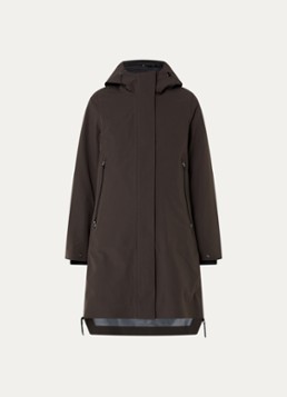 Krakatau Dames Planck gewatteerde parka met donsvulling en capuchon in de kleur Bruin, maat: XS