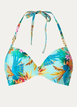 Marlies Dekkers Dames Hula Haka push-up bikinitop met print in de kleur Lichtblauw