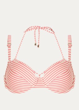 Marlies Dekkers Dames Holi Vintage voorgevormde balconette bikinitop met streepprint in de kleur Donkerroze